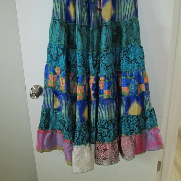 Wevez 7 Layer Tribal Skirt w/Easel Voile Cami Top Sz M NWT - Picture 6 of 14